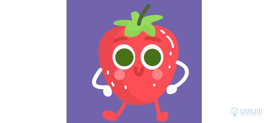 AI教程！教你绘制可爱水果卡通壁纸！