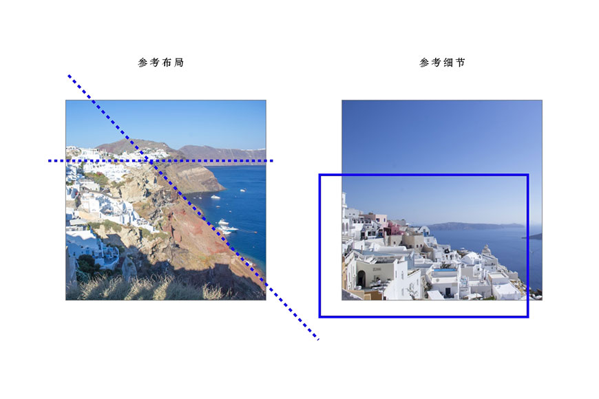 AI教程！用线造景，绘制梦幻般的希腊小镇风景