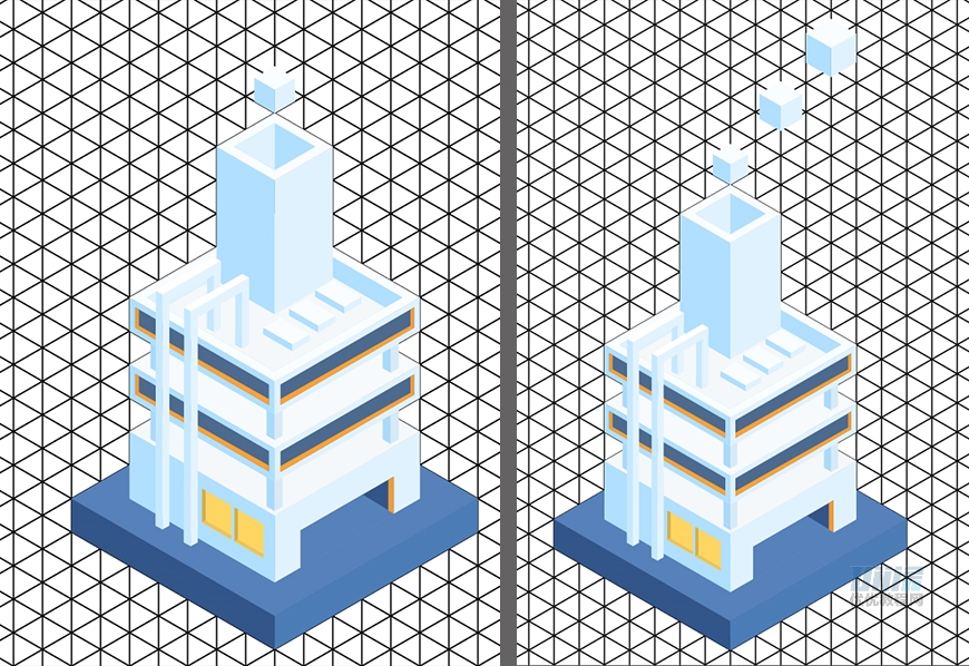 AI教程！教你绘制2.5D风格城市场景插画